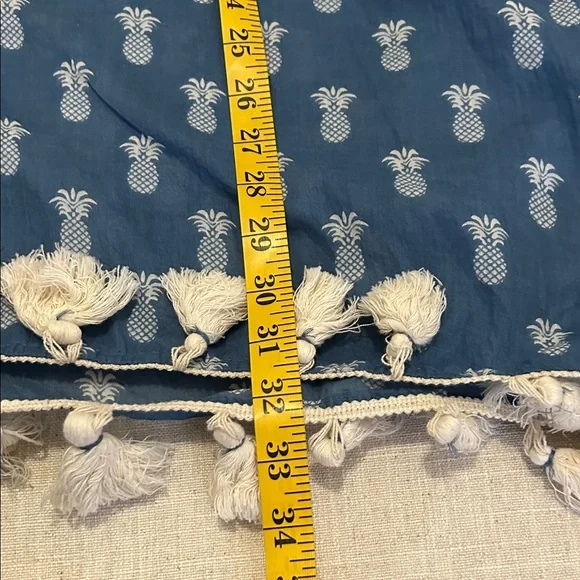 Z&L Coverup Women’s S/M Blue Pineapple Print Swim Bohemian Beach Resort Kaftan - Picture 10 of 14